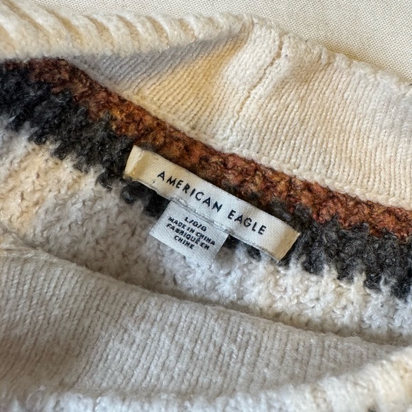 American Eagle Waffle Knit Women’s Striped Sweater - Picture 2 of 7